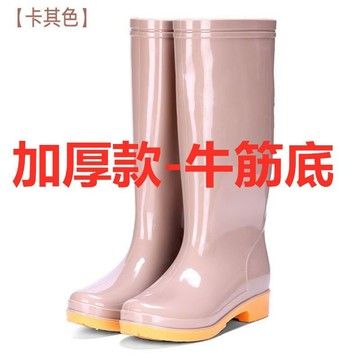 🔔臺灣出貨🔔 【店鋪熱銷】高筒牛筋加絨棉雨鞋雨靴防水鞋桶膠鞋套鞋水靴女成人廚房保暖冬季 QVZK