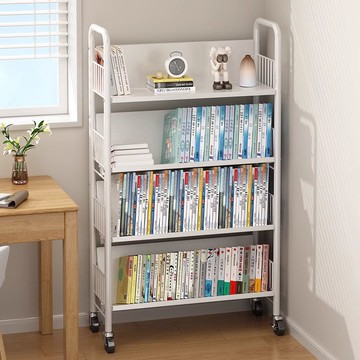 熱銷 附發票 書架置物架落地多層移動帶輪學生儲物兒童繪本書柜書本收納架【全館特惠 PPW1234】