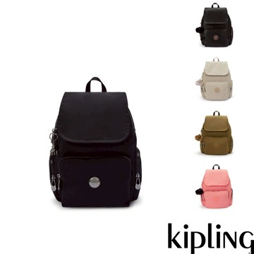 Kipling『猴子包』掀蓋拉鍊後背包-CITY ZIP S(多款任選)FW24L2