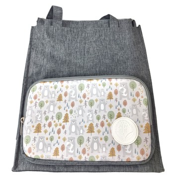 Soin Sewing 所以相縫 好好讀書書袋 - 擁抱森林熊  高 35 cm × 寬 30 cm × 厚度 12cm