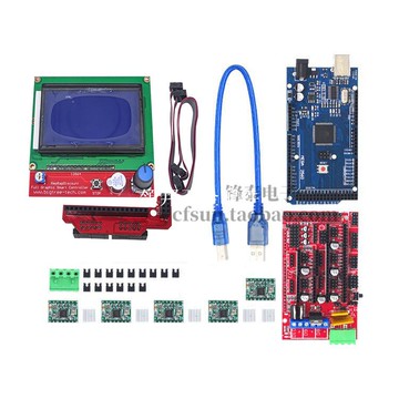 3D打印機套件DIY開發板MEGA2560+12864液晶屏+1.4控制板+A4988綠5[領邦五金配件]