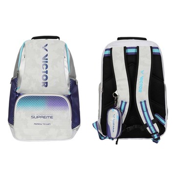 VICTOR 後背包-雙肩包 肩背包 裝備袋 勝利 羽毛球 羽球 BR9015HB 紫銀湖水藍