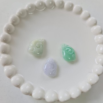 事事如意吊墜隨意扣 | 天然緬甸玉A貨翡翠