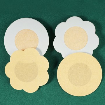 女性乳頭罩貼紙一次性皮膚隱形無紡布乳房貼片無胸罩餡餅自粘乳房花瓣墊花/圓形