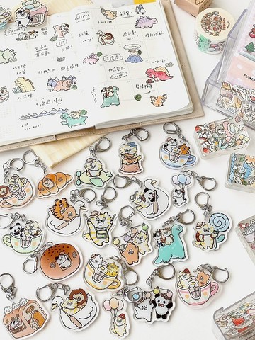 3小喵咪童話冒險旅程壓克力吊飾\鑰匙圈\共20款