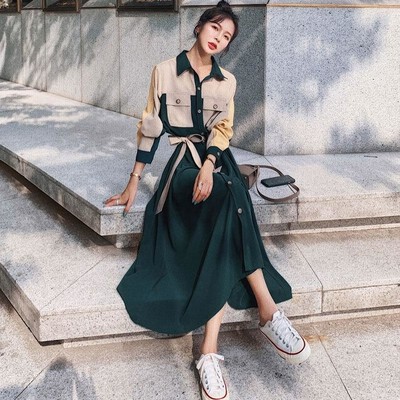 陰山織物謹製 ANOKHI アンバーラインドレス ロングワンピース