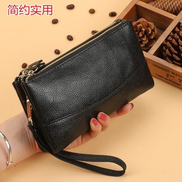 手包2025新款時尚錢包女長款雙拉鏈大容量手拿包夏媽媽軟皮手機包