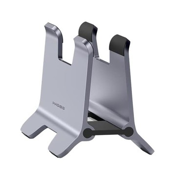 HAGiBiS 海備思 筆記型電腦/平板 立式收納/散熱鋁合金支架 灰色 桌面收納  ZLS01