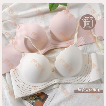 【臺灣出貨👙】無痕內衣女小胸聚攏顯大上託收副乳防下垂無鋼圈一片式美背文胸罩【伊娜美】