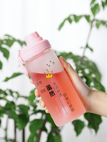 個性帶吸管玻璃杯便攜女可愛少女孕婦產婦專用夏天網紅學生水杯子