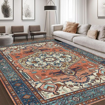 免運/公司貨 地墊 異形地墊 不規則地墊 美式復古客廳地毯折疊可機洗防滑可水洗地毯沙發茶幾毯子臥室地墊 可開發票 全館五折 工廠現貨直銷 新品特價 z11072