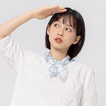 a la sha 抽象線條方巾