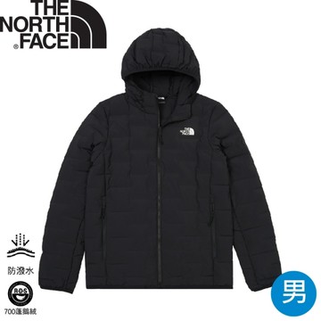 【The North Face 男 700FP 可套接連帽羽絨外套《黑》】8DWV/DWR防潑水羽絨外套/中層衣