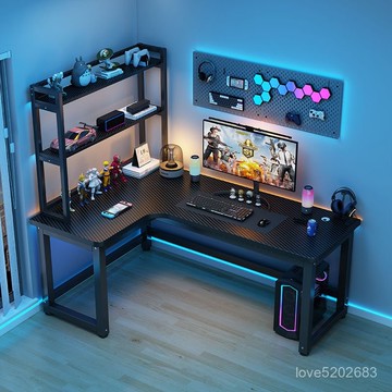 宅配免運😊轉角電腦桌一體臺式L型書桌簡約學習桌子家用主機穩固簡易辦公桌 電腦桌