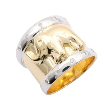 JEWELRY 無品牌珠寶 大象 戒指 18K黃金/白金 【二手名牌BRAND OFF】