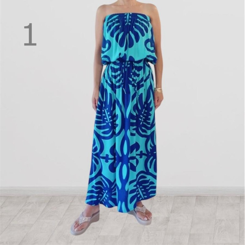 ベアトップワンピース レディース ハワイ ハワイアン フラ フラダンス