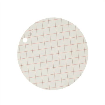 OYOY 圓形矽膠餐墊-清新紅白