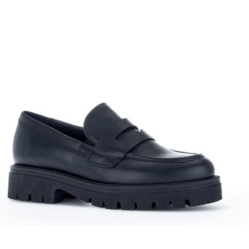 GABOR BLACK CASUAL CLOSED LOAFERS 黑色女款鞋子