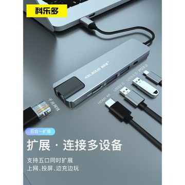 適用iphone16pro15ipad10蘋果pro平板typec轉hdmi接頭筆記本電腦轉換器雷電3電視u盤鼠標usb轉網線接口讀卡器
