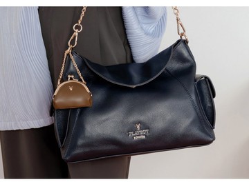 PLAYBOY - 肩背包附長背帶 Striking系列 - 深藍色