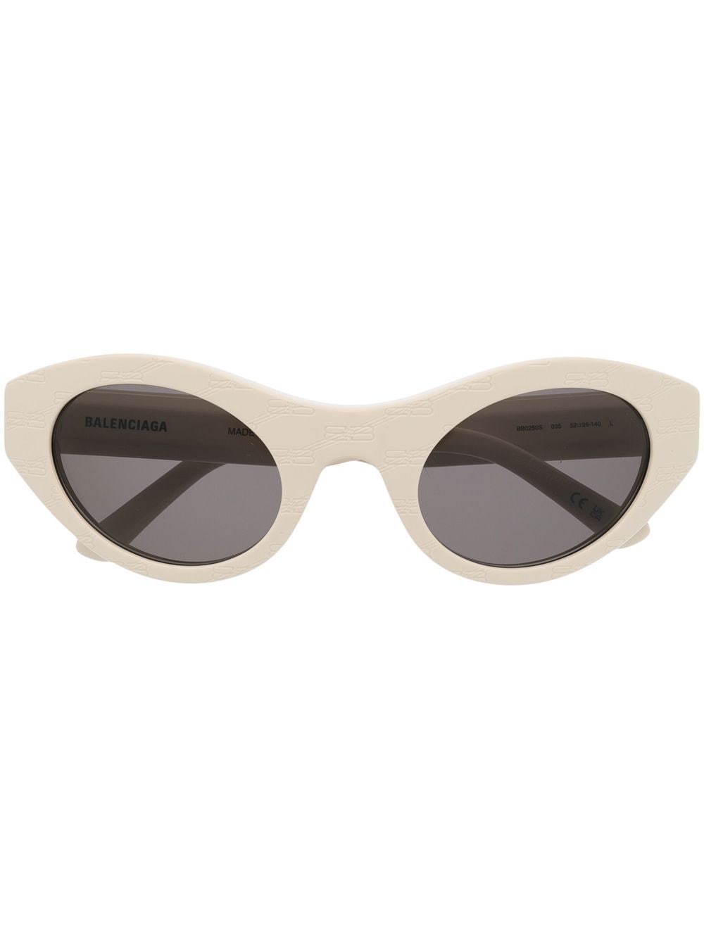 Balenciaga Eyewear - monogram cat-eye frame sunglasses - unisex - Acetate - 57 - Neutrals