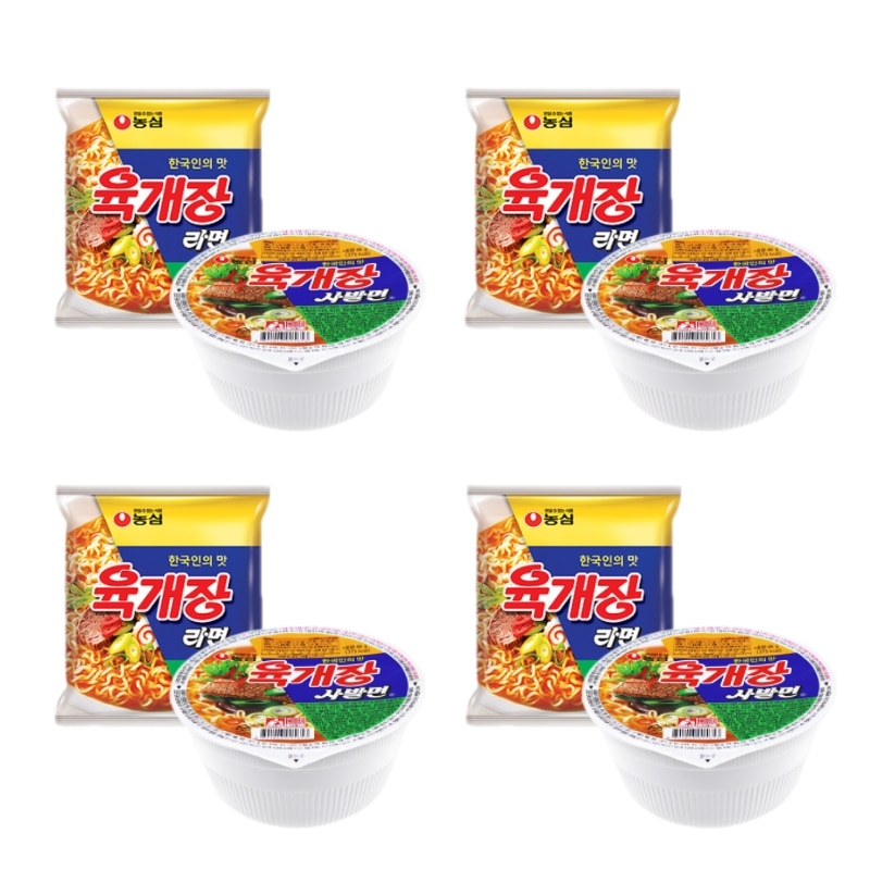 [麺4個 カップ4個]ユッケジャンラーメン 韓国ラーメン