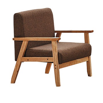 【Hampton 漢汀堡】文森特咖啡布面單人沙發