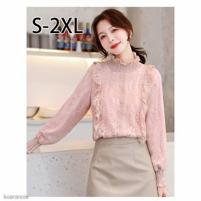 新作 シースルーレーストップス インナー コーデ ブラウス 裏起毛 レース レースカットソー ハイネック レースブラウス 通販 Lineポイント最大get Lineショッピング