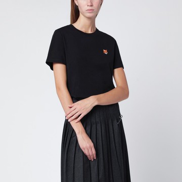 Black T-shirt with logo patch