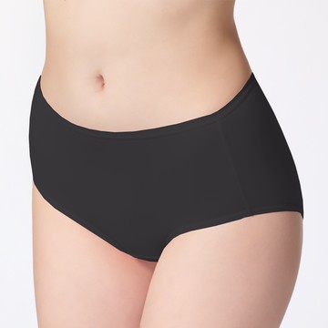 SWEAR 思薇爾 思茉希系列 M-XXL 素面 中腰 三角 女內褲 (黑色)