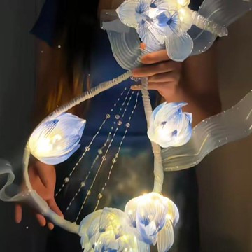 台灣發貨 琵琶diy材料包 琵琶造型懸浮蓮花燈 琵琶發光燈 琵琶燈手工材料包 懸浮蓮花燈diy diy古風造型琵琶 禮物