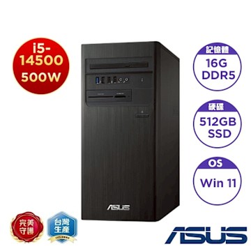 ASUS 華碩 H-S500TER-514500008W 桌上型電腦(i5-14500/16GB/512G SSD/DVD/500W/Win11 Home)