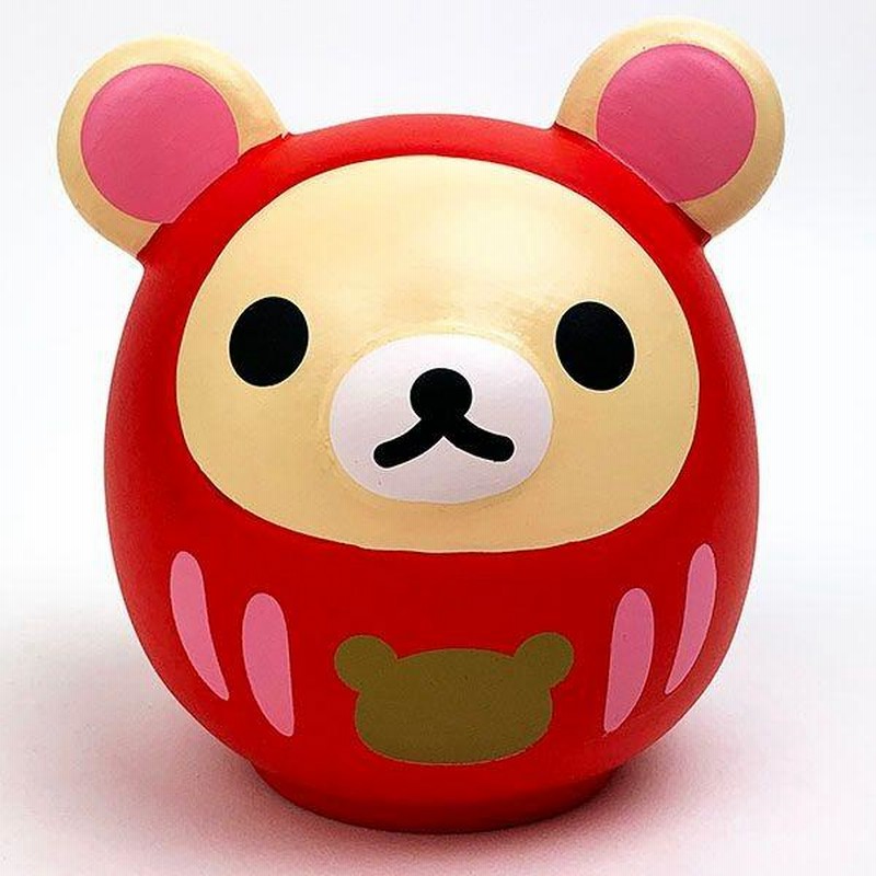 リラックマ　コリラックマ　陶器製　貯金箱　ダルマ r400