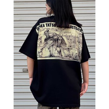 YoungGuns機械插畫-復古動漫時尚出街潮品夏直噴透氣質感T恤A345