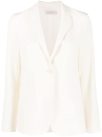 Antonelli - long-sleeve single-breasted blazer - women - Elastane/Elastane/Polyester/Cupro - 44 - Neutrals