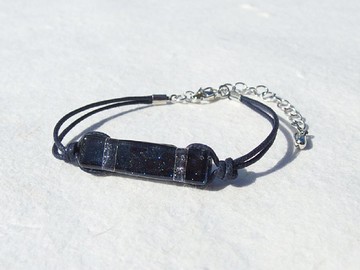 太空玻璃（ginga【角】）手鍊/腳鍊【長度，金屬自由選擇】【定做】