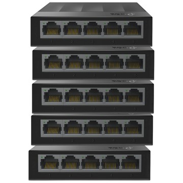 TP-Link 【5入組】LS1005G 5埠 port 10/100/1000mbps高速交換器乙太網路switch hub