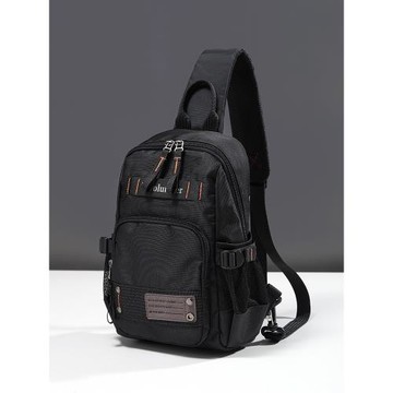 華朗迪爾男胸包牛津布單肩包帆布小手機包背包男休閑運動斜挎包男