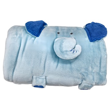 HOLA 和樂家居 動物數字抗菌造型法蘭絨毯  150 x 180cm  大象  1個