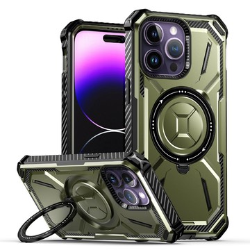黃金甲 磁吸支架 手機殼 鏡頭保護 適用於iPhone15 14 12 11 pro max XR 7G 8G 保護殼