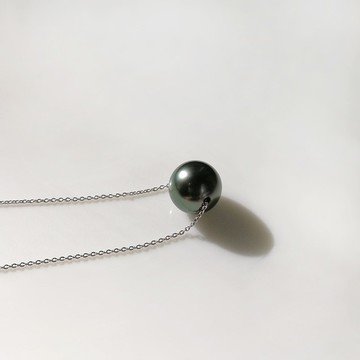 簡約款8mm大溪地珍珠配14K白金幼鍊