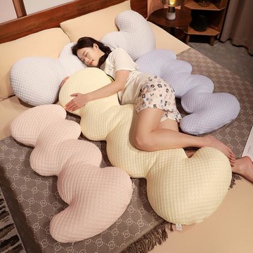 云朵冰絲長條抱枕大靠枕女生睡覺床上夾腿側睡男生款床頭靠墊夏季