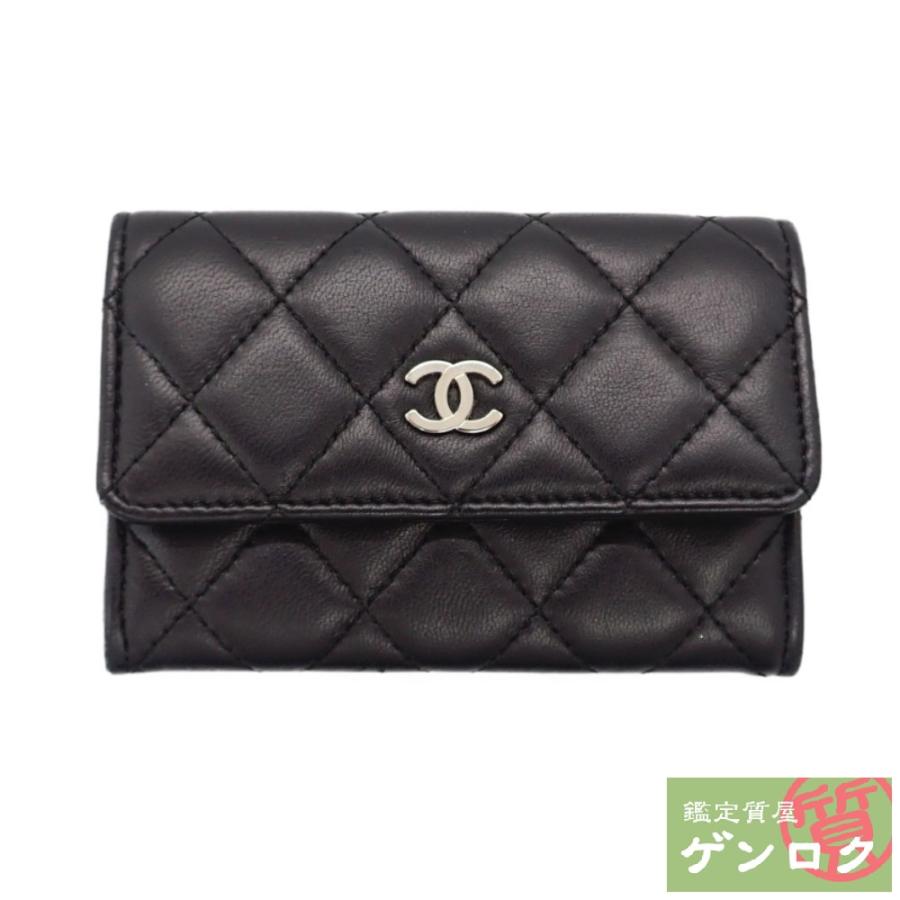 ★美品★CHANEL/財布/コインケース/カード/黒/マトラッセ/シャネル/名刺