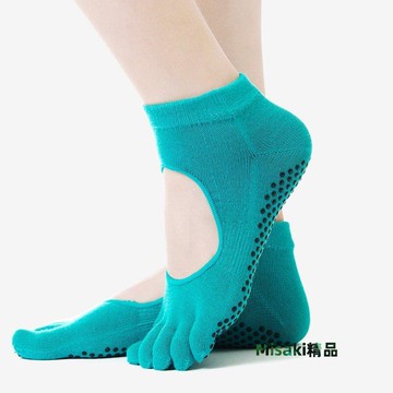 秋季女士露腳趾腳背分趾瑜伽襪 普拉提防滑健身運動襪子批發零售-Misaki精品
