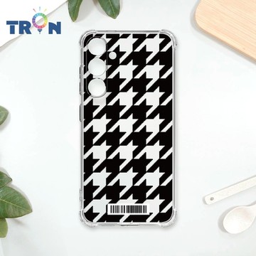 TRON 三星 S24 經典千鳥紋 四角防摔載具殼 軟殼 手機殼