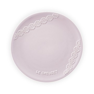 LE CREUSET 蕾絲花恬系列 圓形淺盤 19cm 柔粉紫