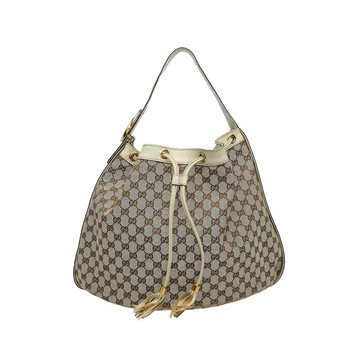 GUCCI 223951 經典GG 金屬緹花肩背包HOBO包