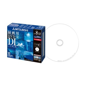 （まとめ）三菱ケミカルメディア 録画用DVD-RDL 215分 2-8倍速 ホワイトワイドプリンタブル 5mmスリムケース VHR21HDSP101パック(10枚)