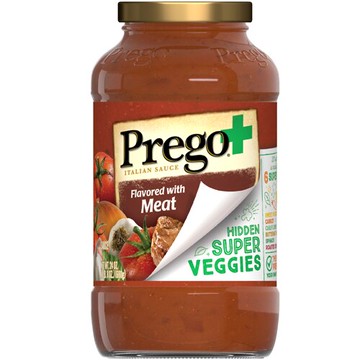 Prego Hidden Super Veggies Flavored with Meat Italian Tomato Sauce 24 oz
