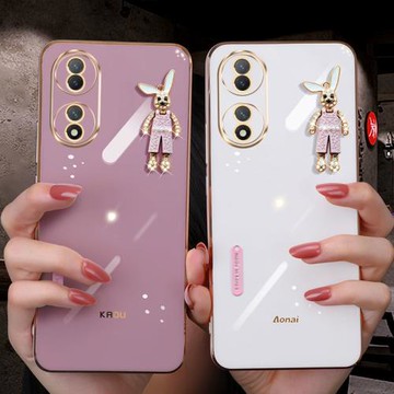 適用VIVO Y100手機殼保護套vivo Y100攝像頭防摔全包voviy100超薄防摔軟套y100可愛公仔兔子新款網紅少女外殼